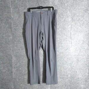 33000ft Golf Pants Mens 36 Gray Flat Front Performance Stretch Casual Athletic